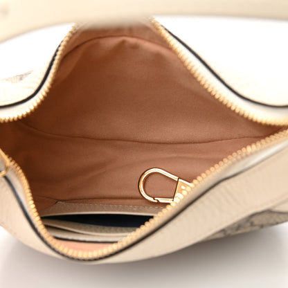 Gucci GG Supreme Monogram Textured Dollar Calfskin Web Mini Ophidia Half Moon Hobo Beige Ebony Mystic White 5 of 10