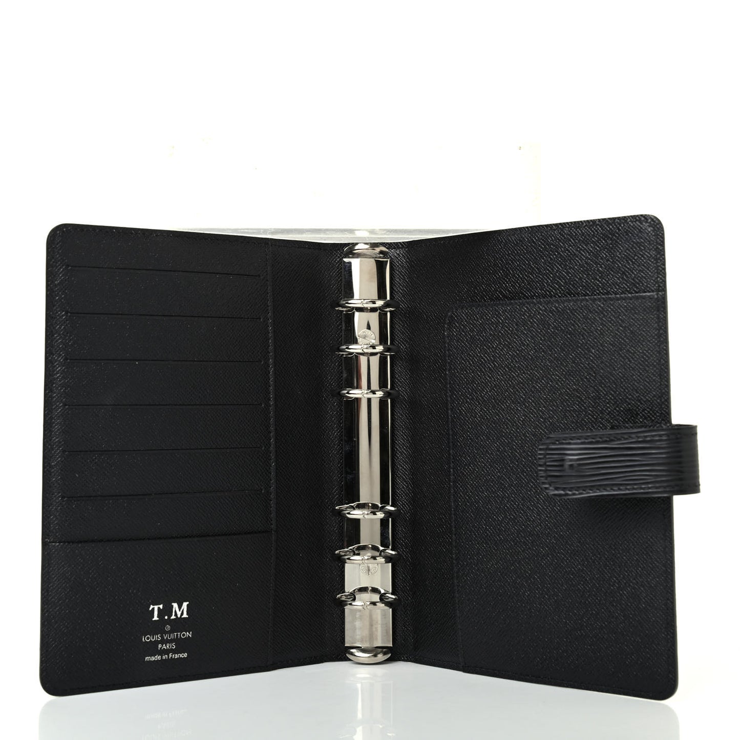 Epi Medium Ring Agenda Cover Black