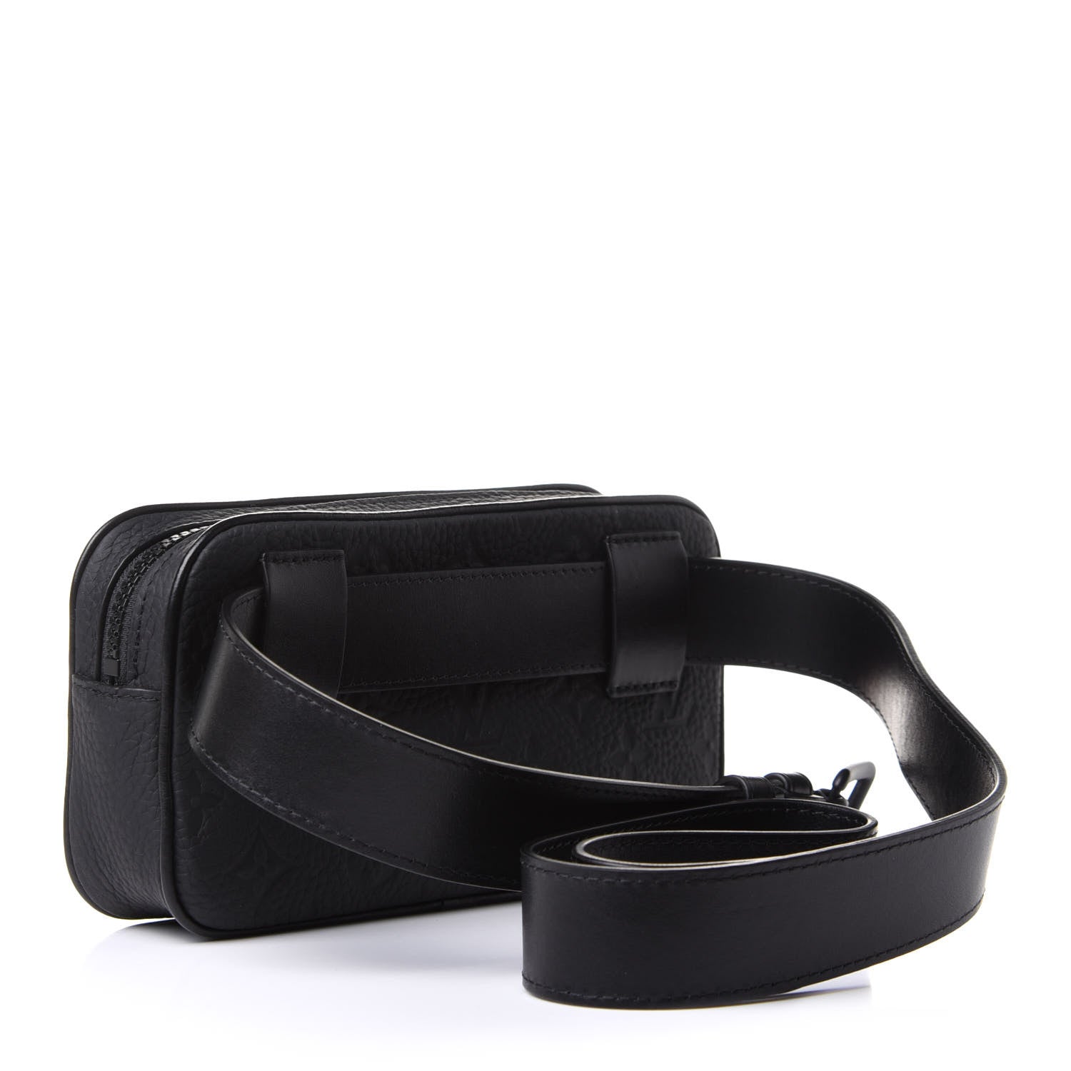 Louis Vuitton Taurillon Monogram Uniformes Solar Ray Soft Pochette Volga Belt Bag Black 4 of 11