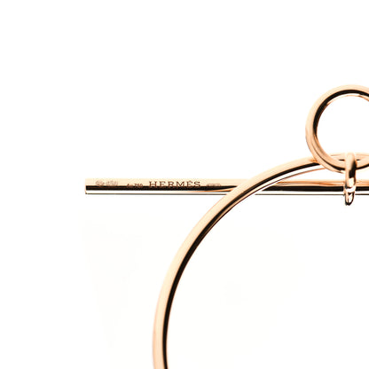Hermes 18K Rose Gold MM Loop Earrings 5 of 6