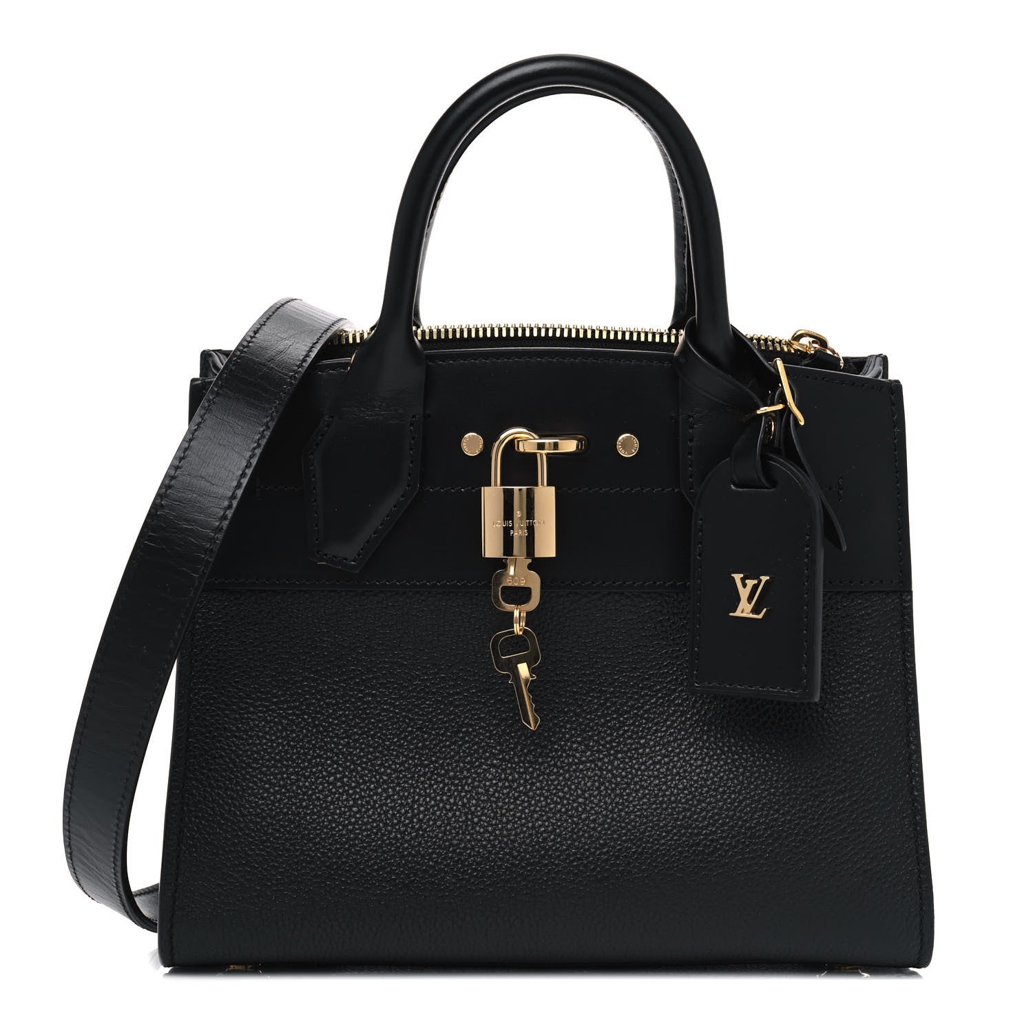 Louis Vuitton Calfskin City Steamer Mini Black 1 of 4