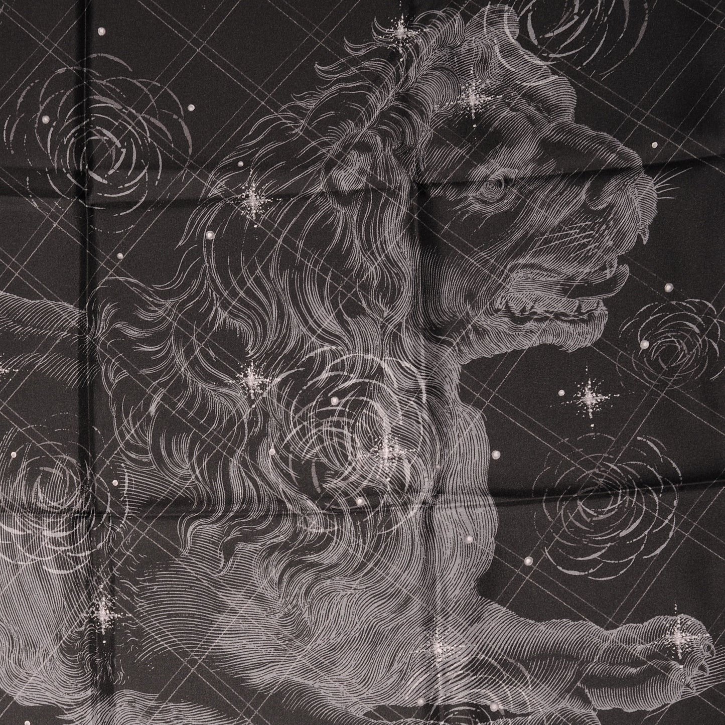 Silk Lion CC Scarf Black