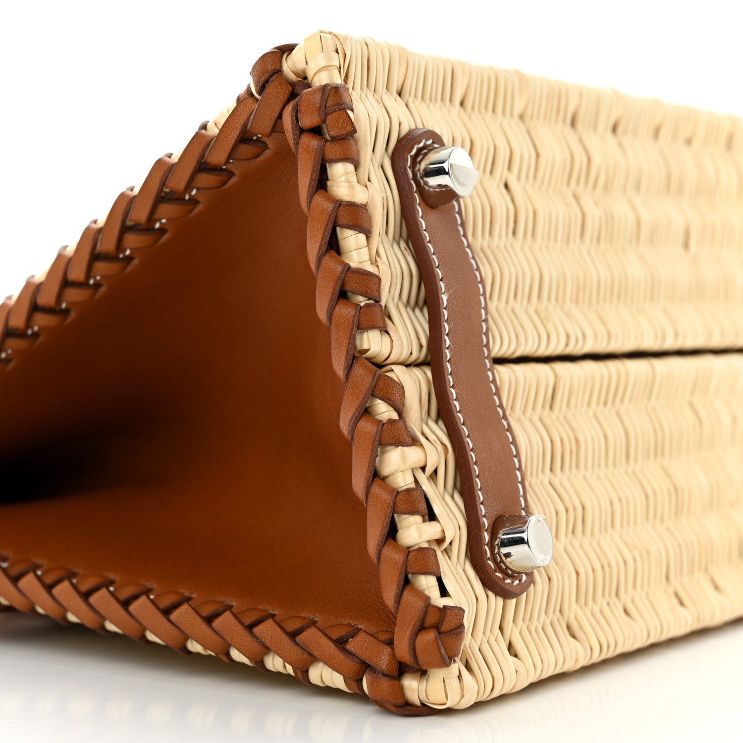 Hermes Wicker Barenia Picnic Birkin 25 Naturel Fauve 8 of 11