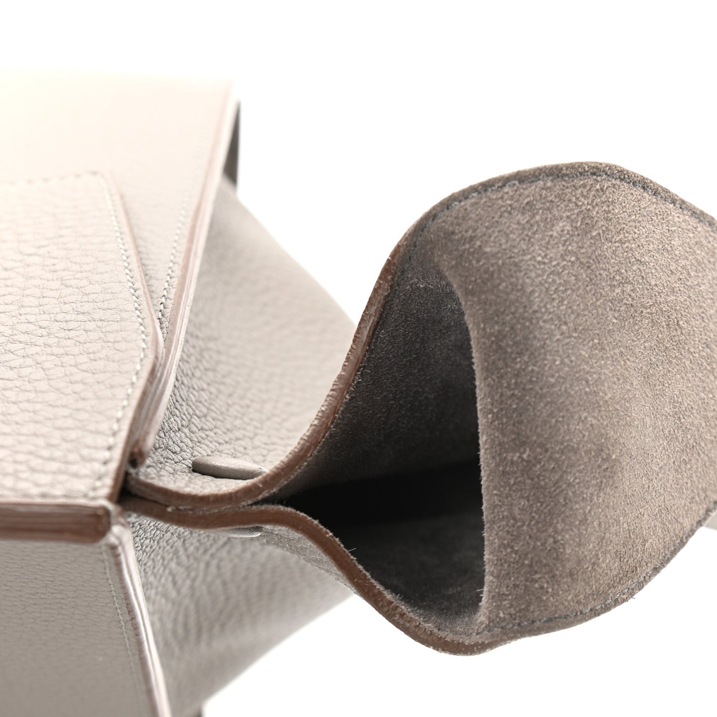 Crisped Calfskin Mini Tie Knot Tote Medium Grey