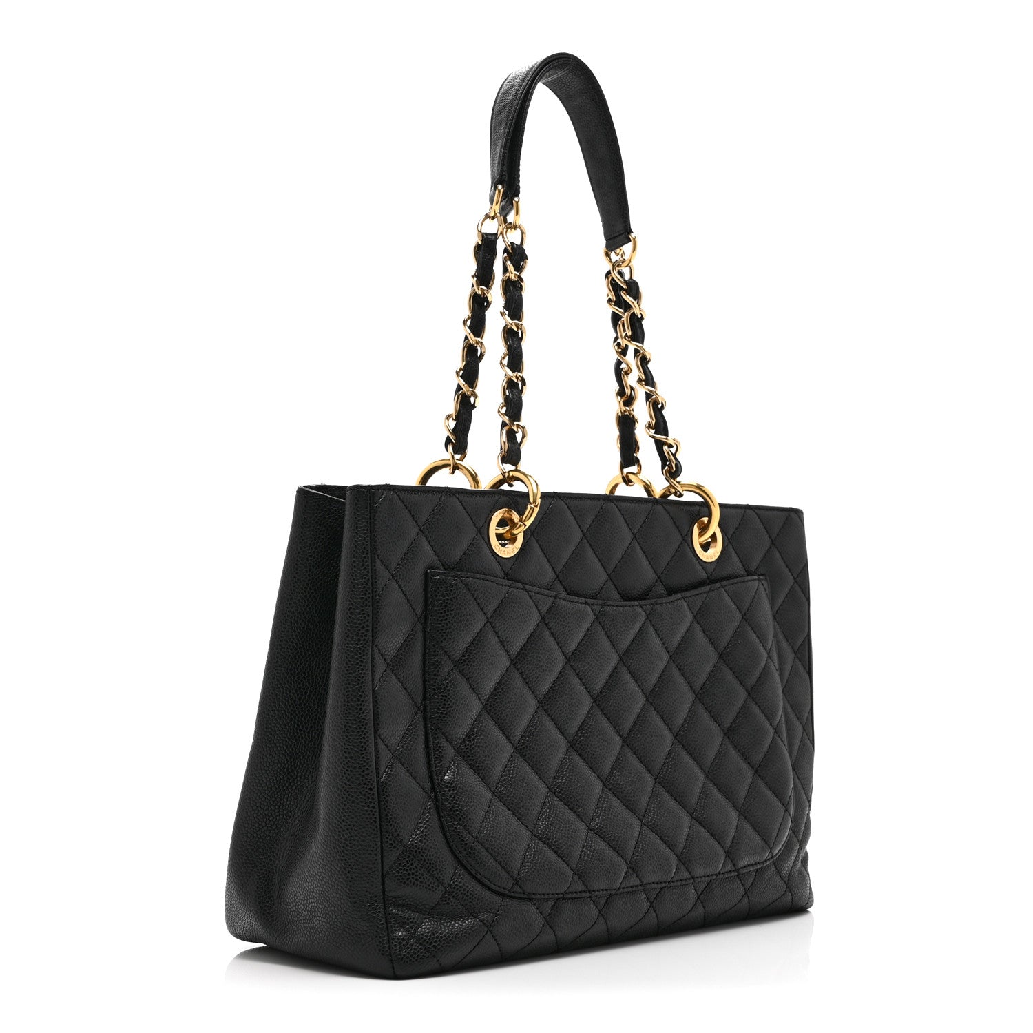 Chanel Caviar Quilted Grand Shopping Tote GST Black 3 of 10