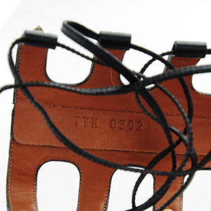 Valentino Garavani Calfskin Rockstud Gladiator Sandals 41.5 Black 6 of 8