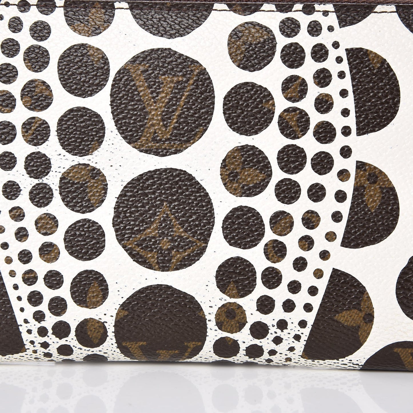 Monogram Kusama Pumpkin Dots Zippy Wallet White