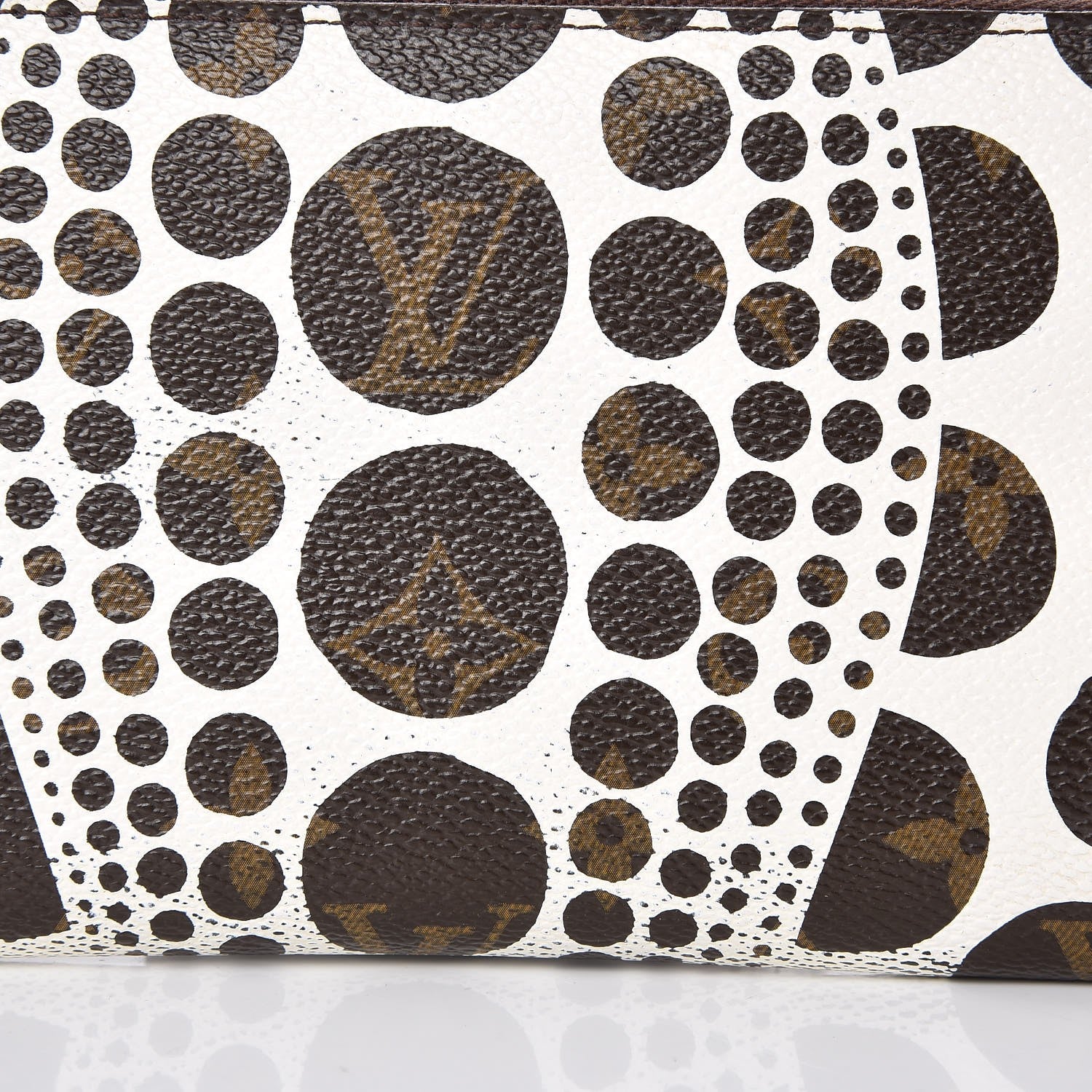 Louis Vuitton Monogram Kusama Pumpkin Dots Zippy Wallet White 10 of 14