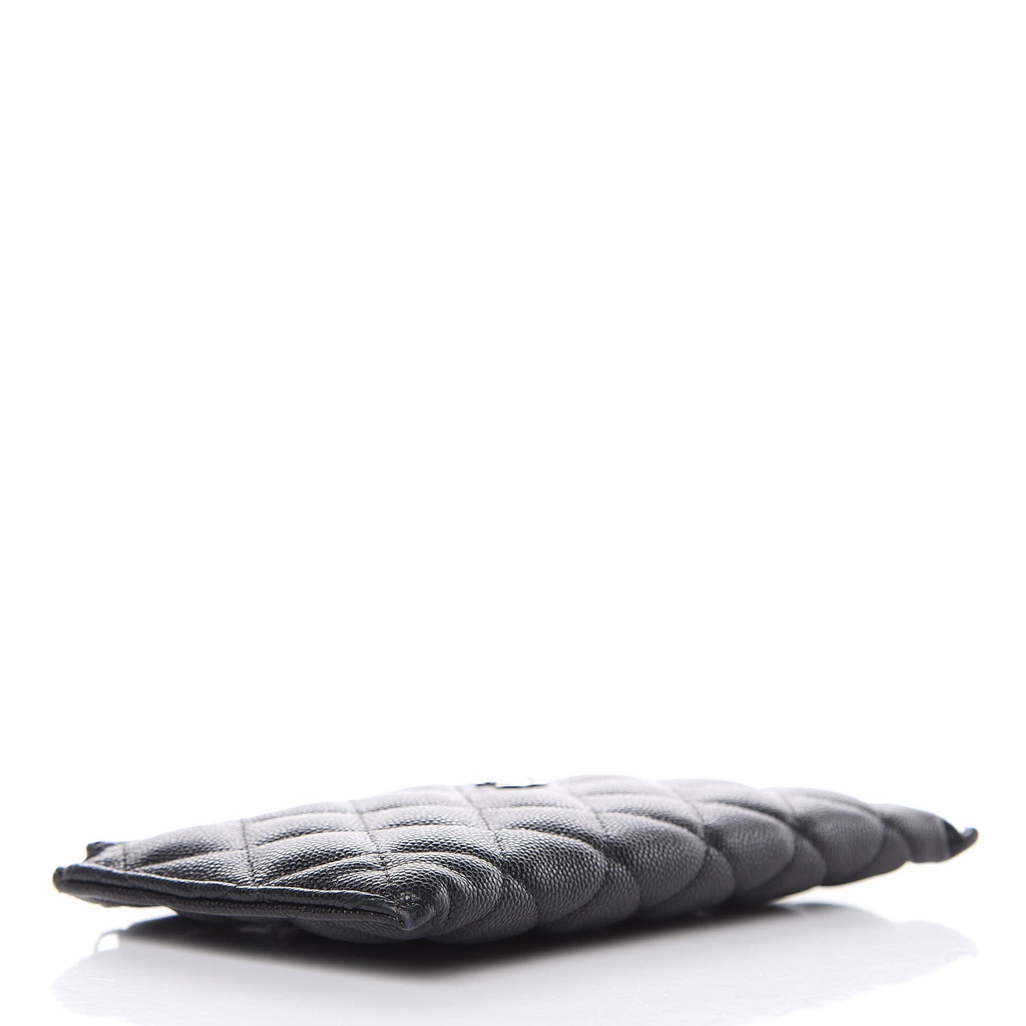 Caviar Quilted Classic Zip Pouch Black