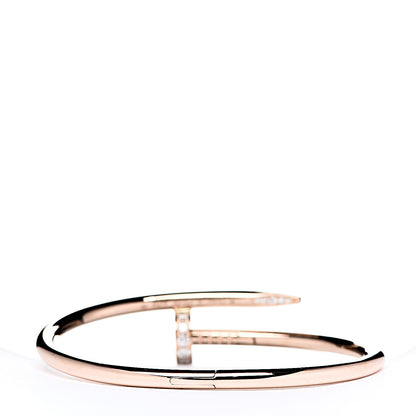 Cartier 18K Pink Gold Diamond Juste Un Clou Bracelet 16 2 of 6