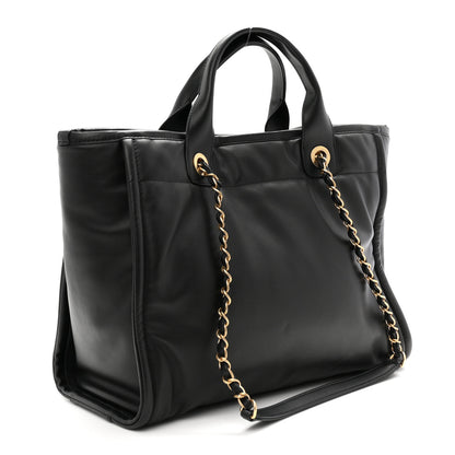 Chanel Calfskin Small Deauville Tote Black 4 of 12