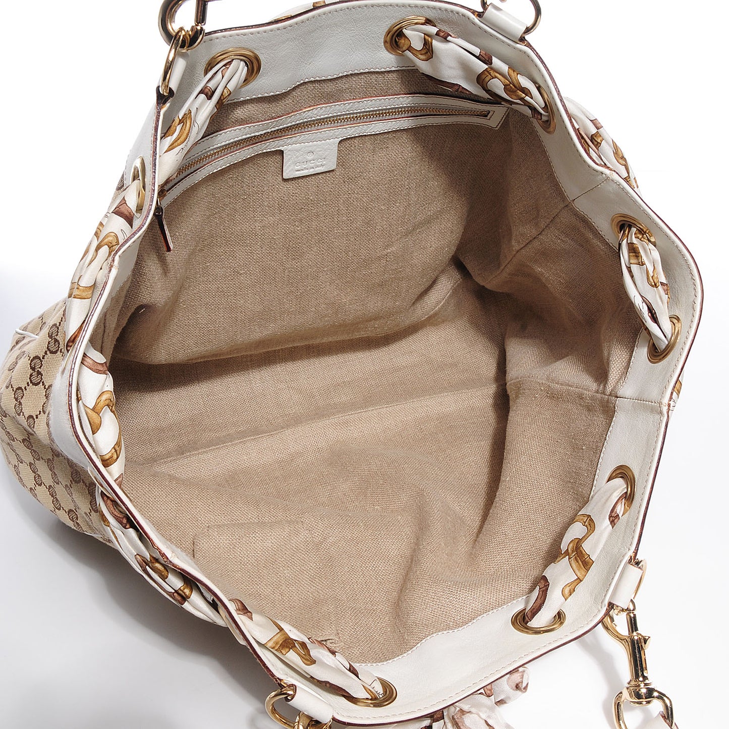 Monogram Large Positano Tote Off White