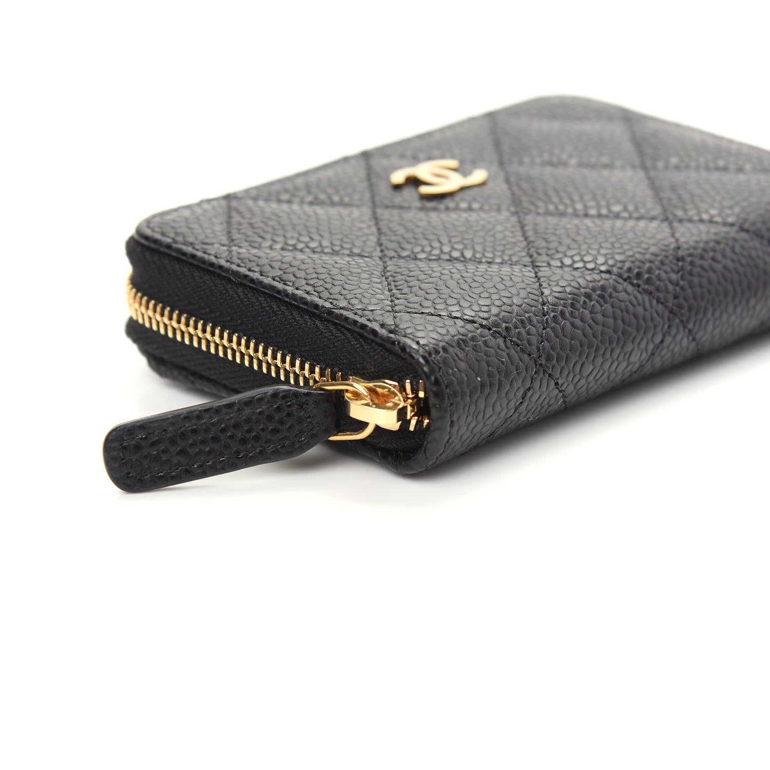 Chanel Caviar Quilted Zip Coin Purse Black 8 of 10
