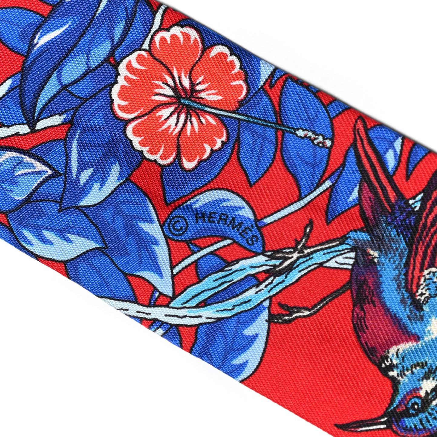 Silk Jungle Love Love Twilly Rouge Marine Fauve