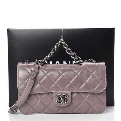 Chanel Glazed Calfskin Medium Perfect Edge Flap Grey 10 of 10