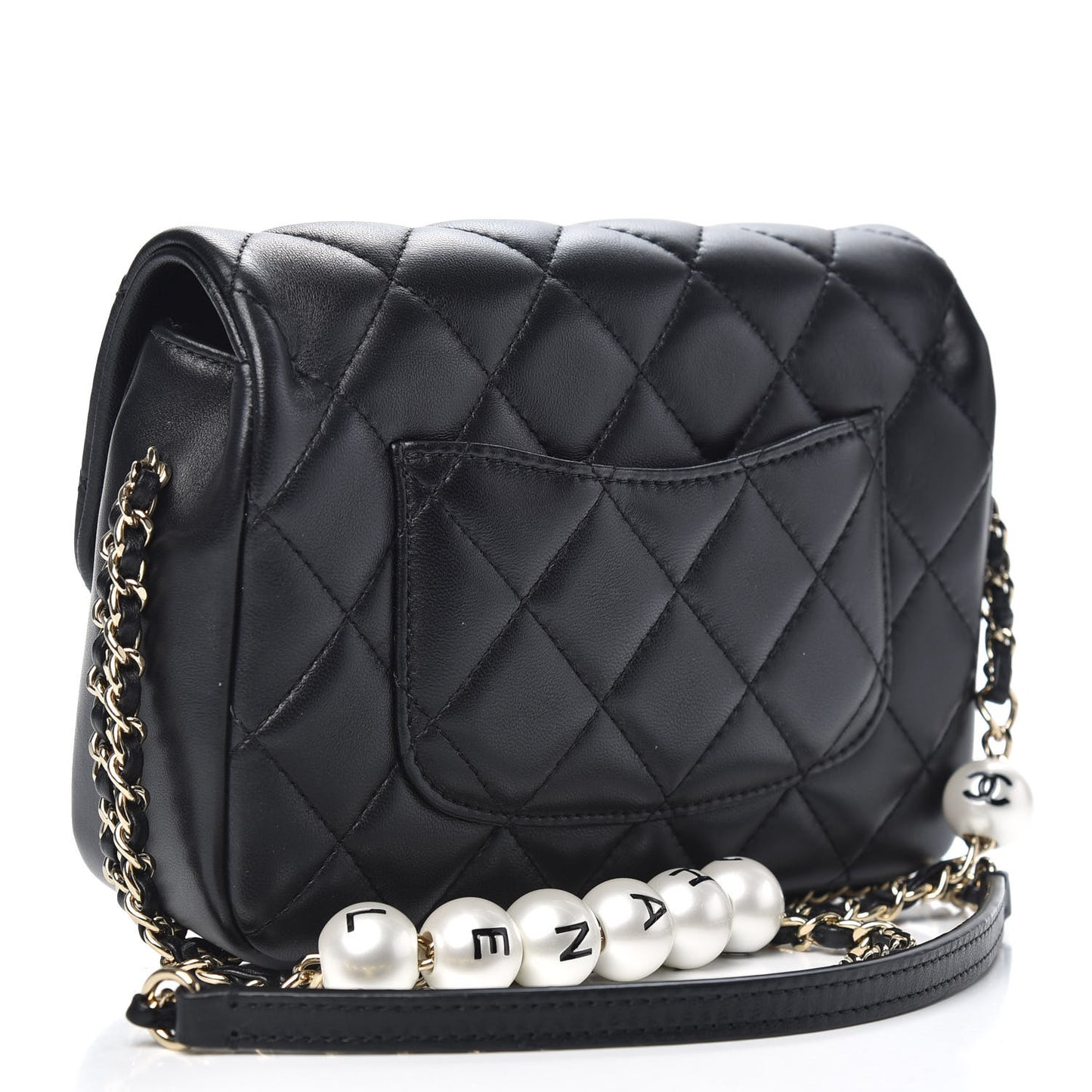 Lambskin Quilted Small My Precious Flap Black