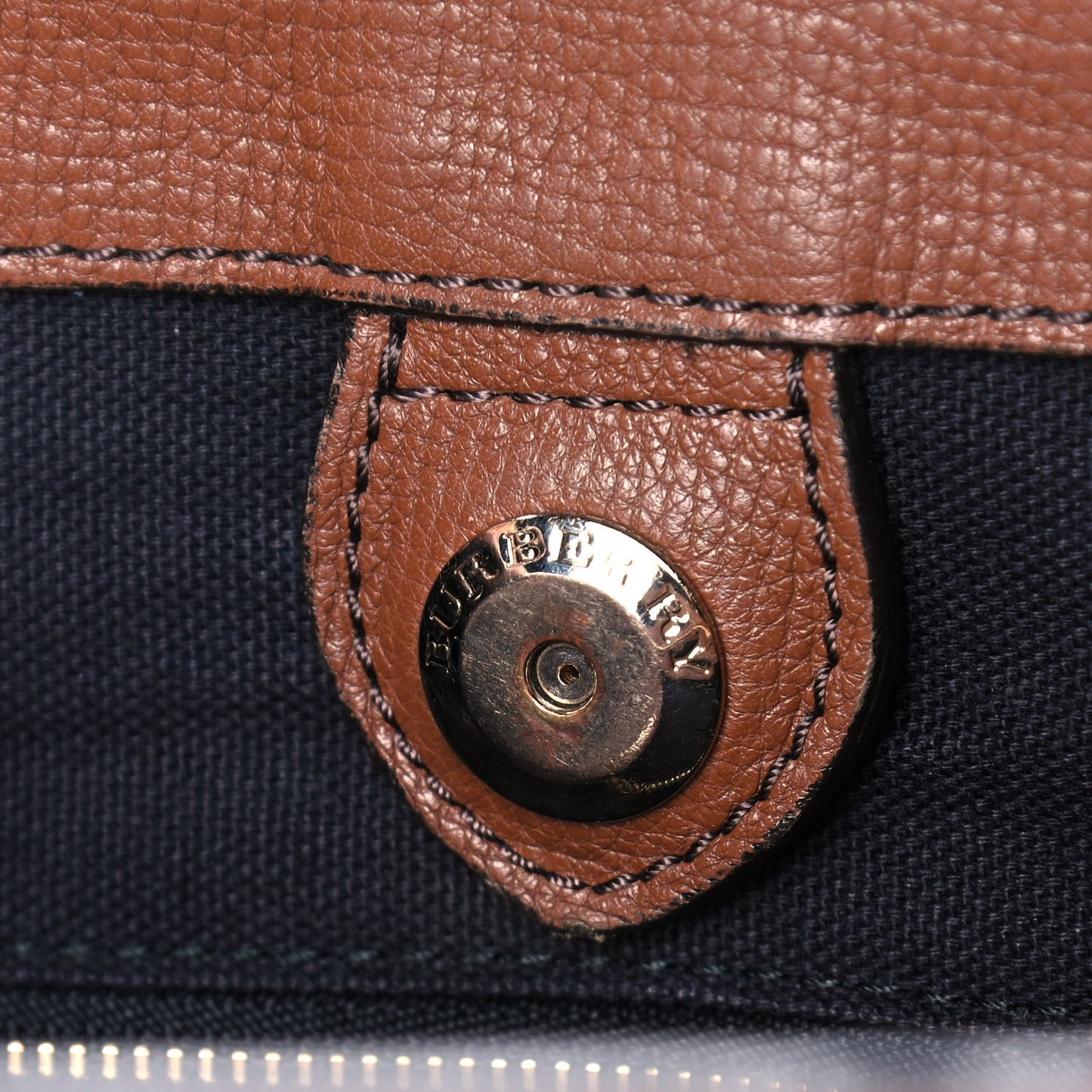 Grainy Calfskin House Check Medium Banner Tote Tan