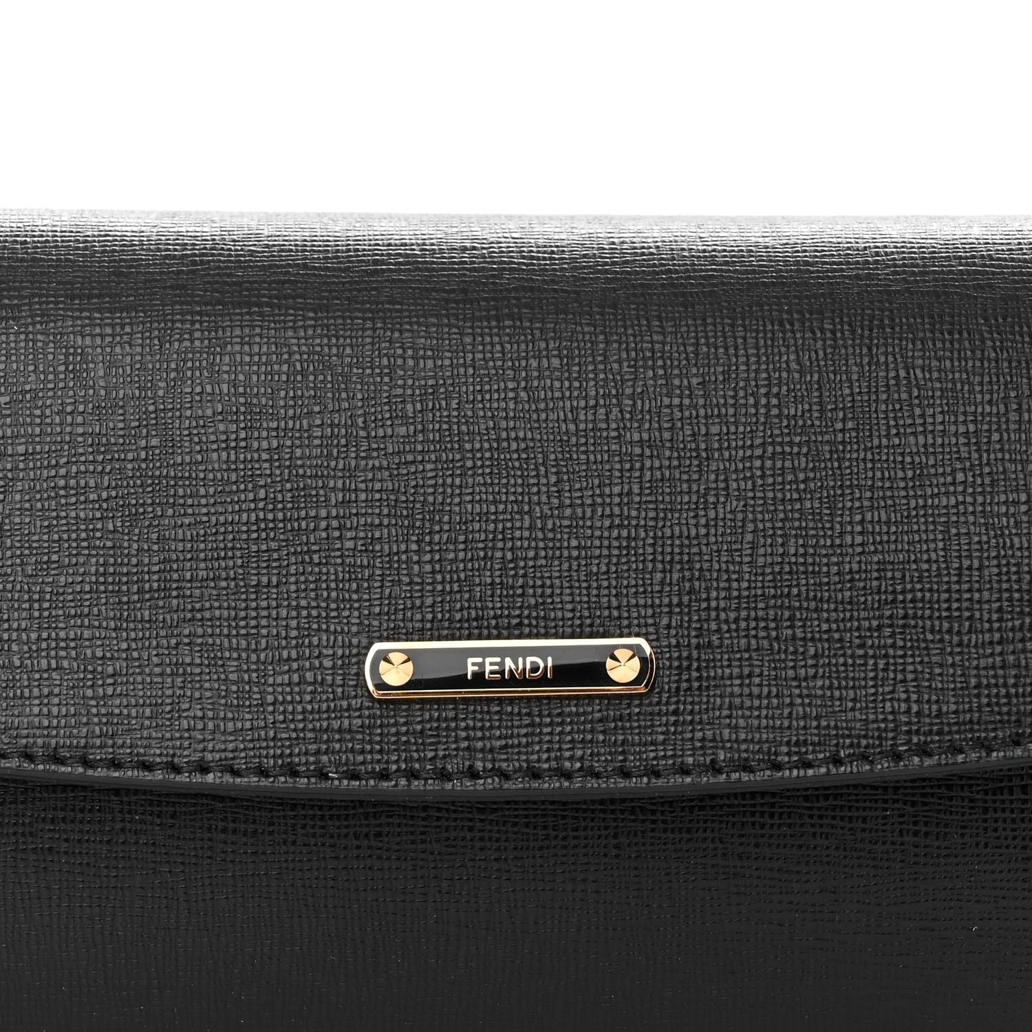 Fendi Vitello Elite Flap Crossbody Bag Black 11 of 14