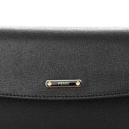Fendi Vitello Elite Flap Crossbody Bag Black 11 of 14