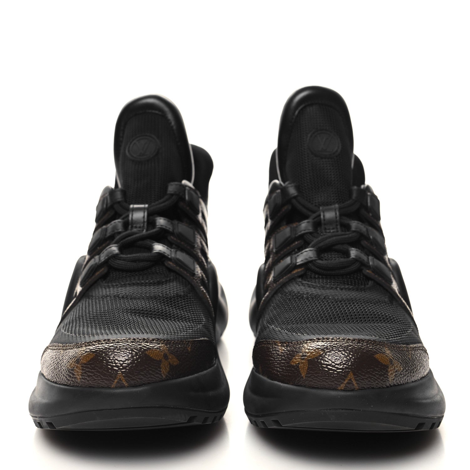Louis Vuitton Calfskin Patent Monogram LV Archlight Sneakers 39.5 Black 2 of 8