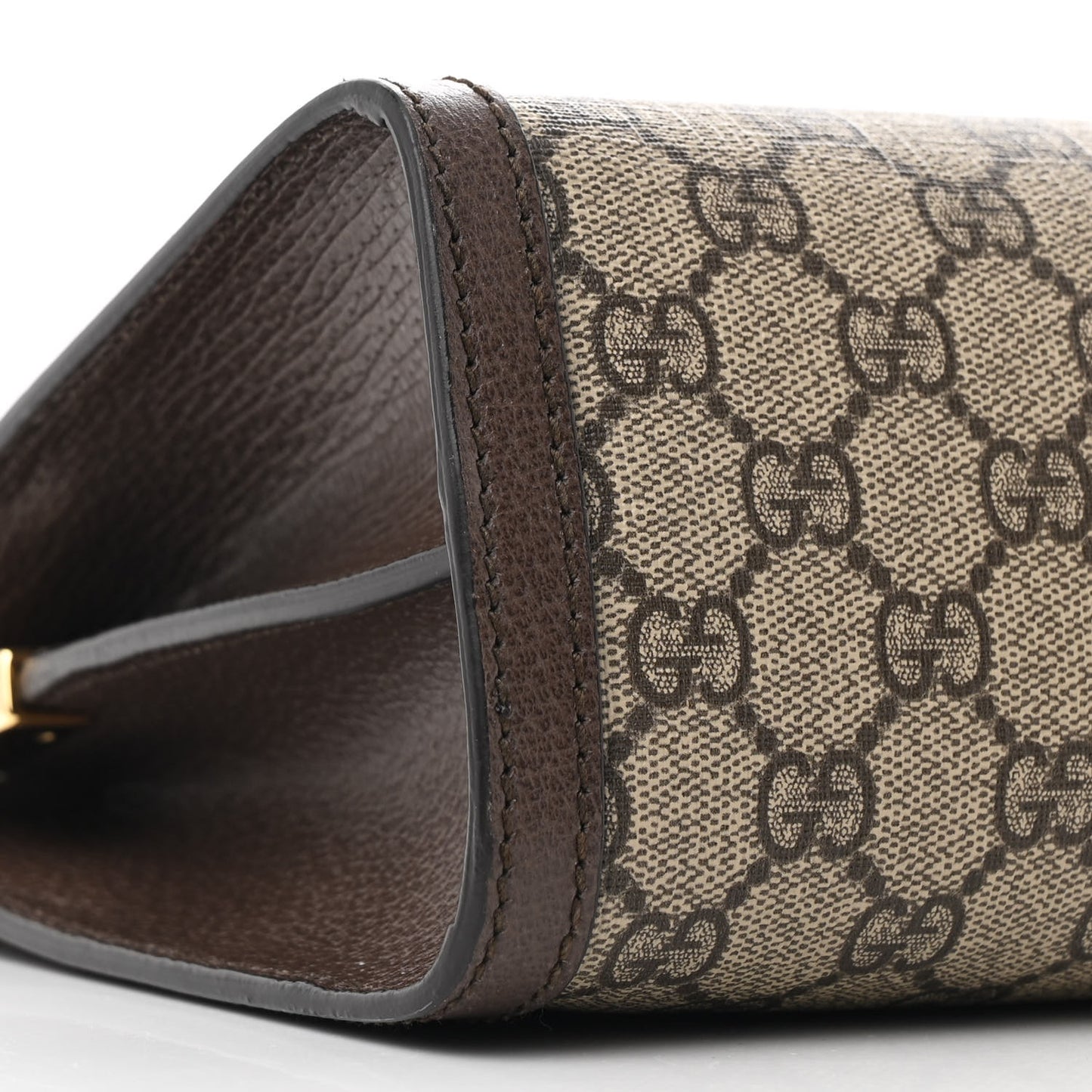 GG Supreme Monogram Web Medium Ophidia Chain Shoulder Bag Brown