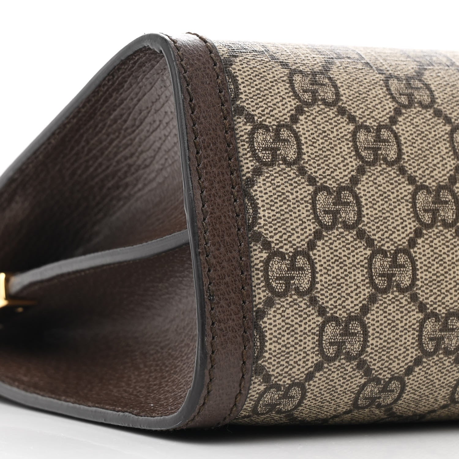 Gucci GG Supreme Monogram Web Medium Ophidia Chain Shoulder Bag Brown 10 of 11