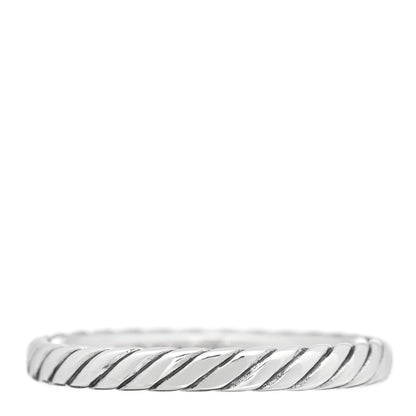 David Yurman Sterling Silver Cable Classics Band Ring 54 7 1 of 4