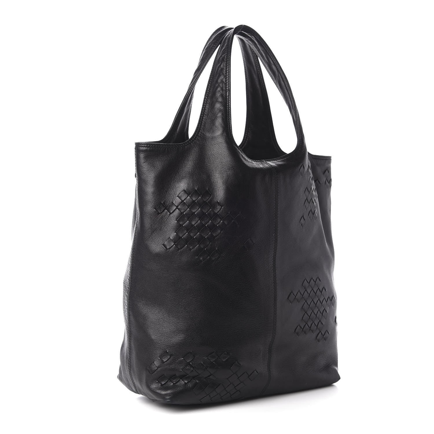 Bottega Veneta Nappa Intrecciato Perforated Regent Tote Black 3 of 12