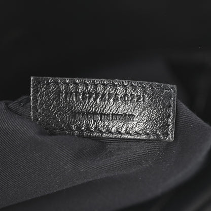 Saint Laurent Lambskin Quilted Monogram Monochrome Medium Loulou Puffer Chain Satchel Black 7 of 10