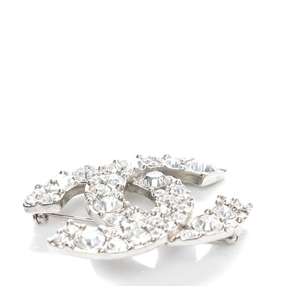 Chanel Crystal Large CC Brooch Silver 4 of 4