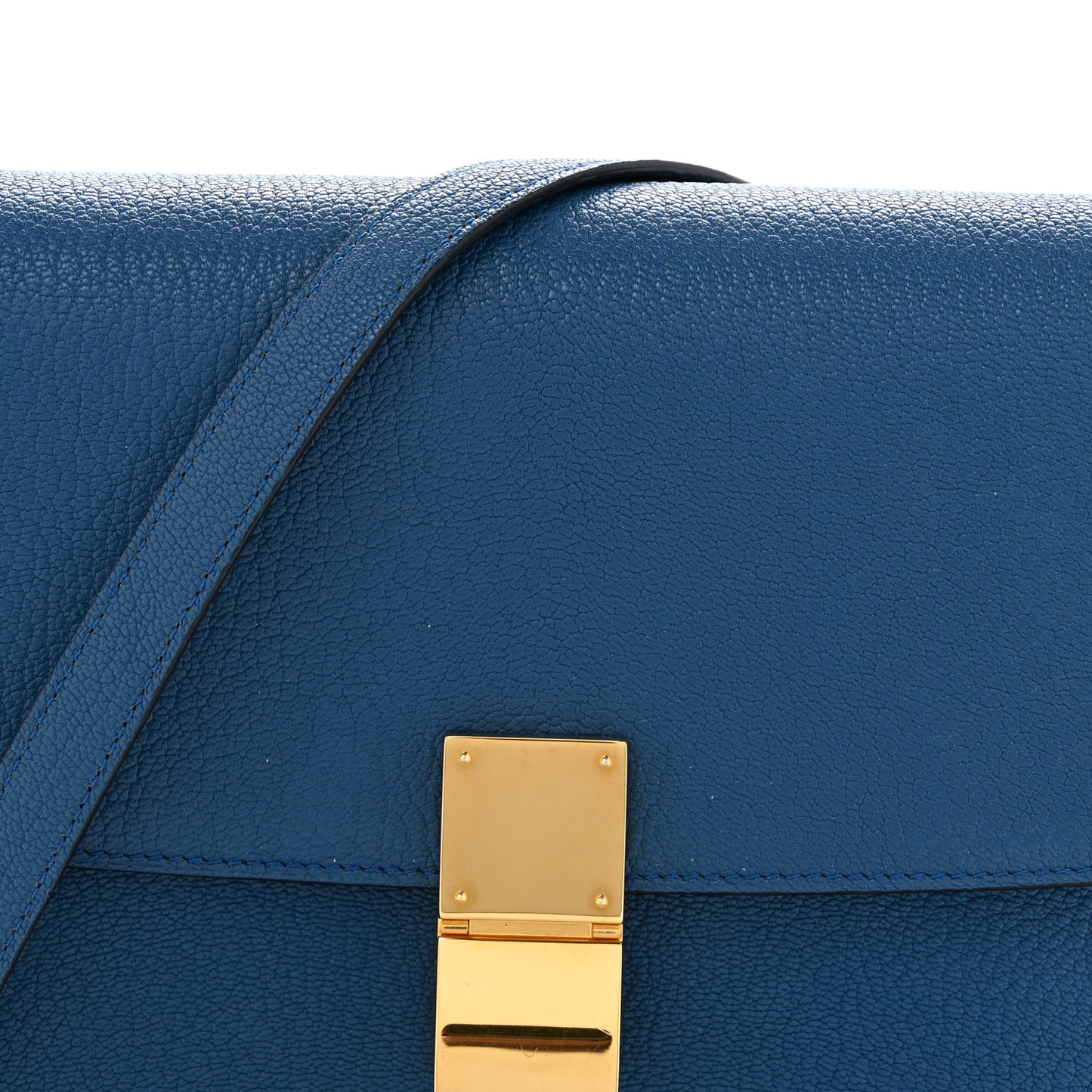 Goatskin Medium Classic Box Flap Bag Deepsea
