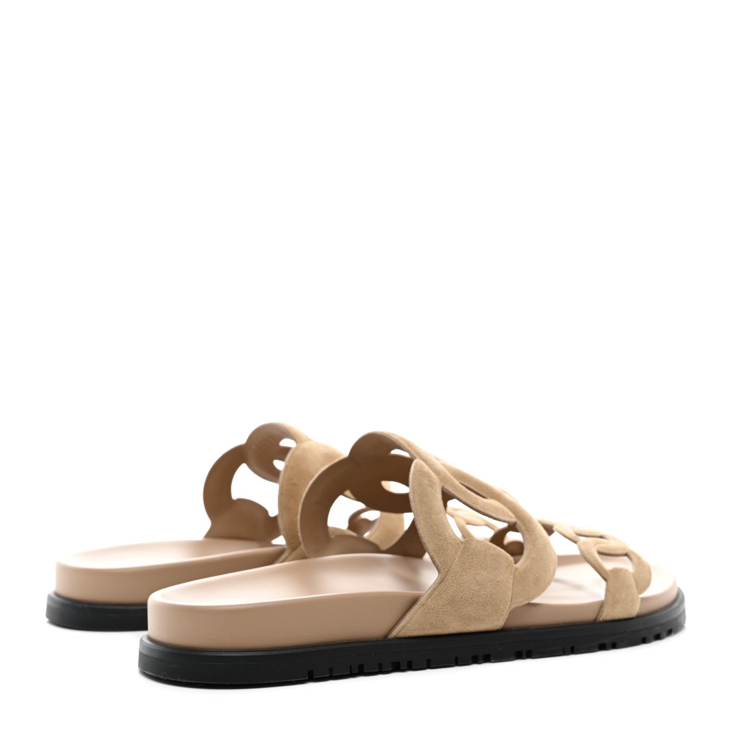 Hermes Suede Goatskin Extra Sandals 40 Beige Argile 4 of 9