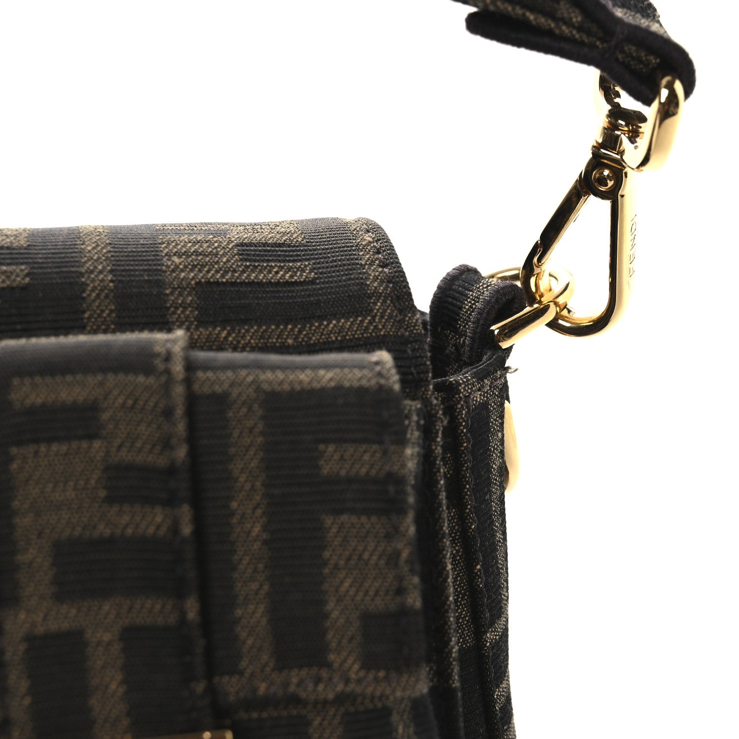 FENDIバッグ Fendi Fabric Jacquard FF 1974 Multipocket Baguette Tobacco Moro