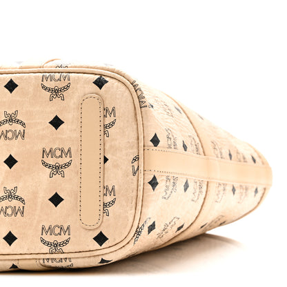 MCM Visetos Nappa Medium Aren Tote Beige 9 of 9