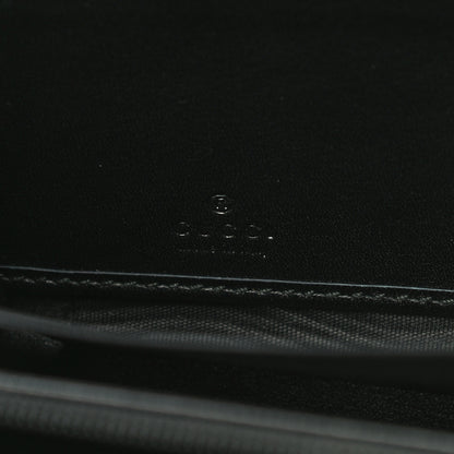 Gucci Calfskin Matelasse GG Marmont Zip Around Wallet Black 6 of 12