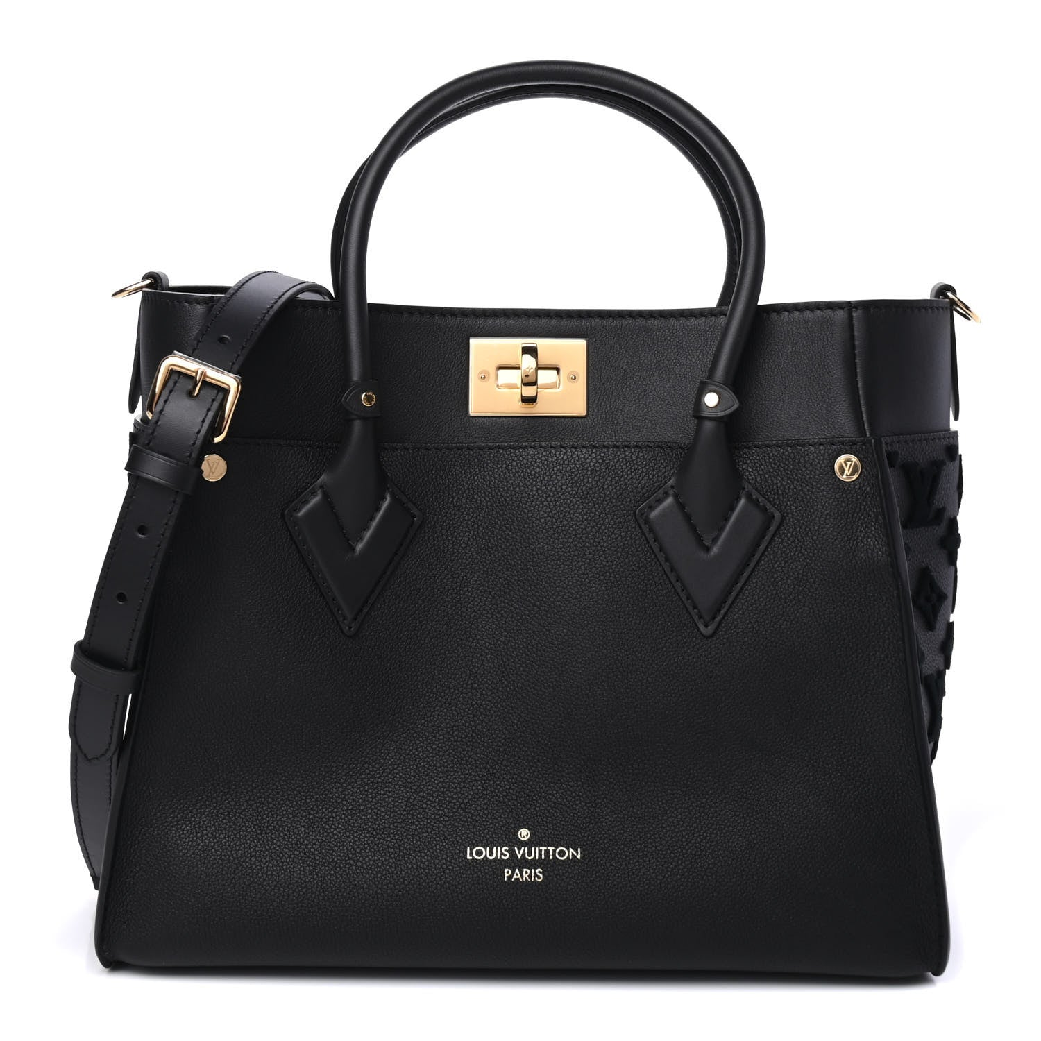 Louis Vuitton Calfskin Monogram Tufting On My Side Black 1 of 4