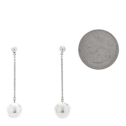 Tiffany Sterling Silver 10mm HardWear Ball Drop Earrings 2 of 4