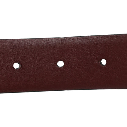 Chanel Calfskin CC Reversible Belt 80 32 Black Burgundy 4 of 8