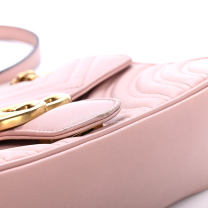 Gucci Calfskin Matelasse Small GG Marmont Shoulder Bag Perfect Pink 5 of 5