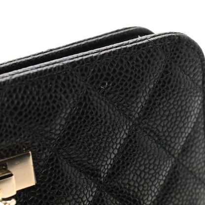 Chanel Caviar Quilted Golden Class Wallet On Chain WOC Black 10 of 14
