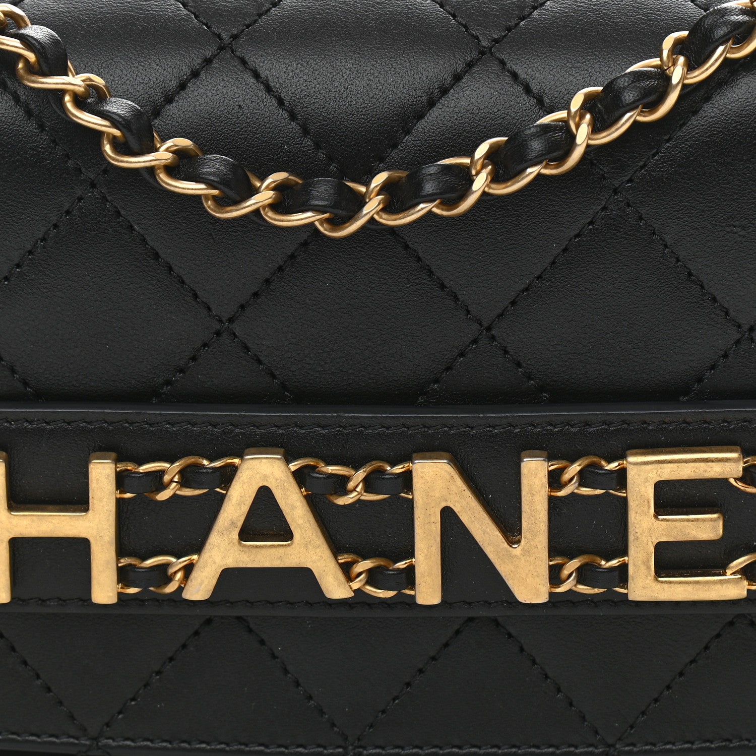 Chanel Calfskin Quilted Small Enchained Flap Black 8 of 13