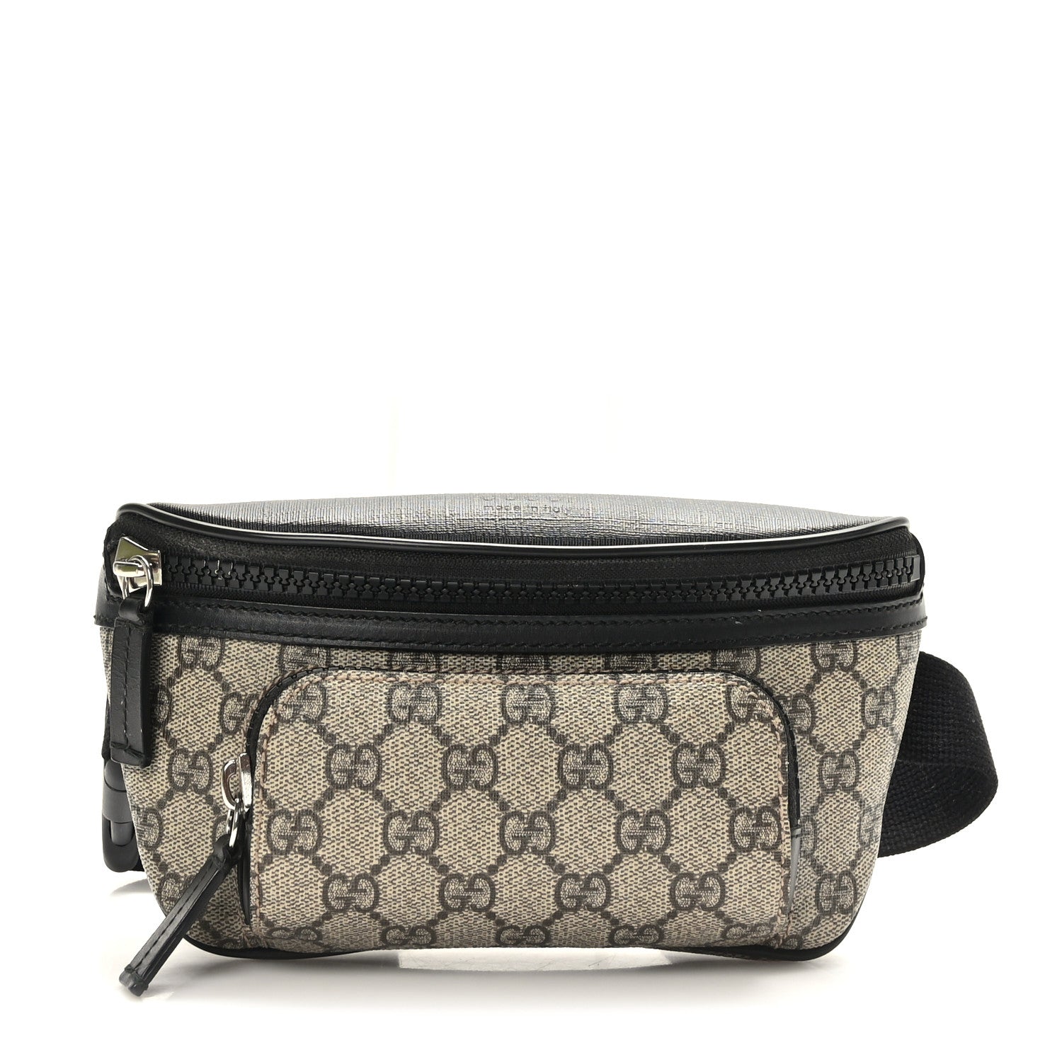 Gucci GG Supreme Monogram Belt Bag Black 1 of 10