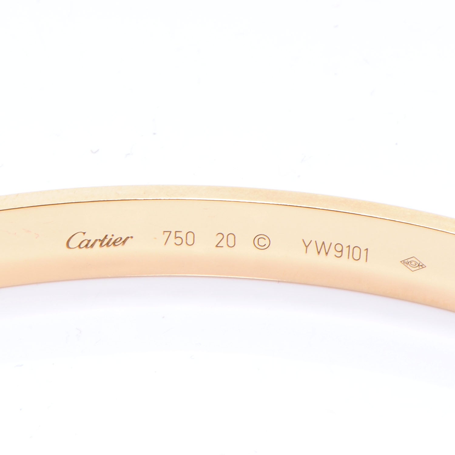 Cartier 18k Yellow Gold LOVE Bracelet Size 20 3 of 6