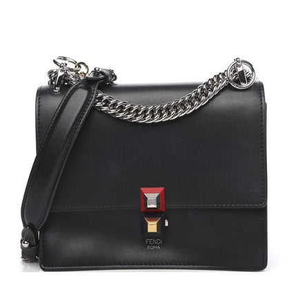 Fendi Vitello Liberty Studded Small Kan I Shoulder Bag Black Multicolor 1 of 10