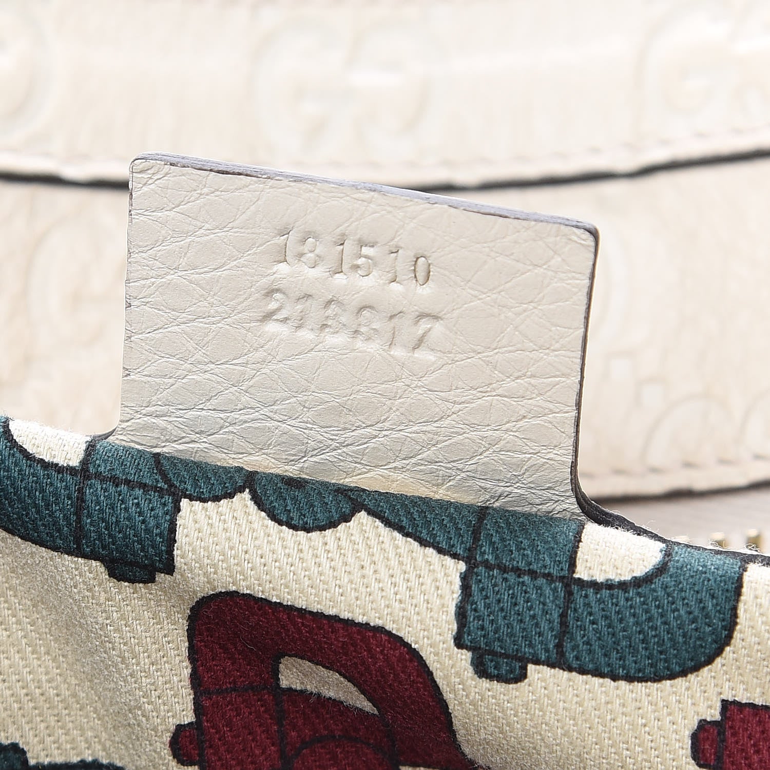 Gucci Calfskin Guccissima Large Signoria Tote Off White 6 of 13