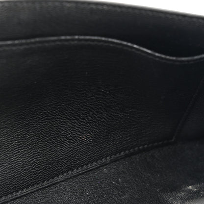 Hermes Shiny Porosus Crocodile Kelly Cut Pochette Black 9 of 10