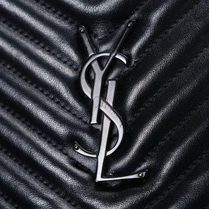 Saint Laurent Calfskin Matelasse Monogram Monochrome Lou Camera Bag Black 11 of 13