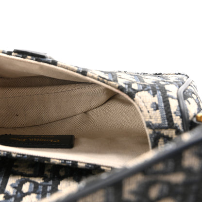 Christian Dior Oblique Mini Saddle Bag With Strap  Blue 5 of 9