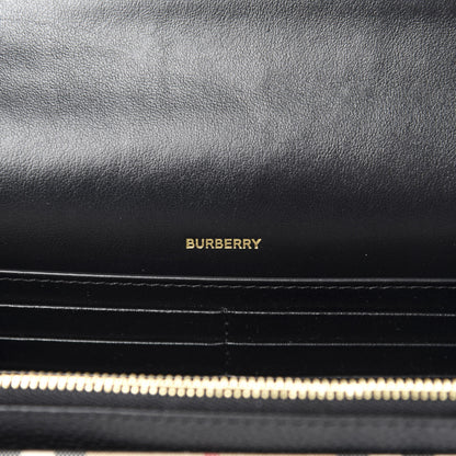 Burberry Grainy Calfskin Vintage Check Hampshire Crossbody Black 8 of 9