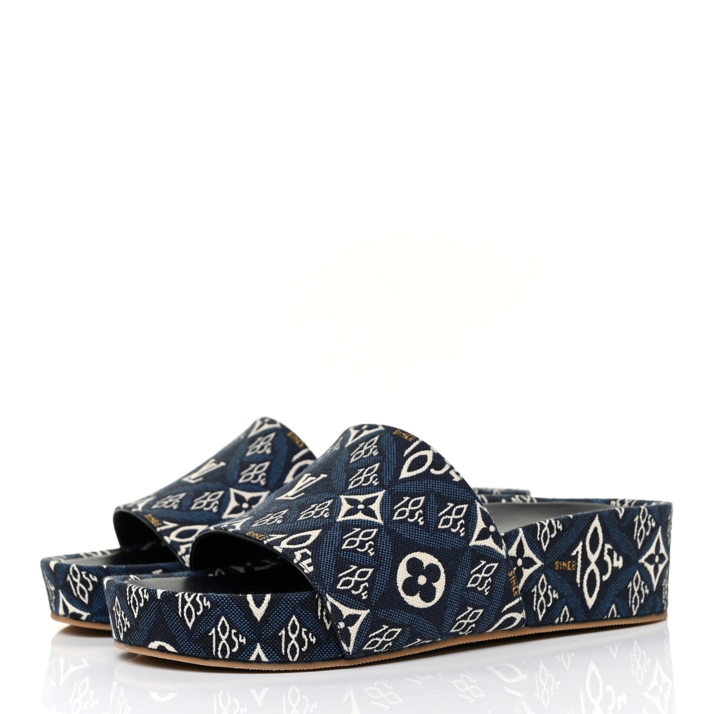 Canvas Since 1854 Jumbo Flatform Mule Sandals 37.5 Blue